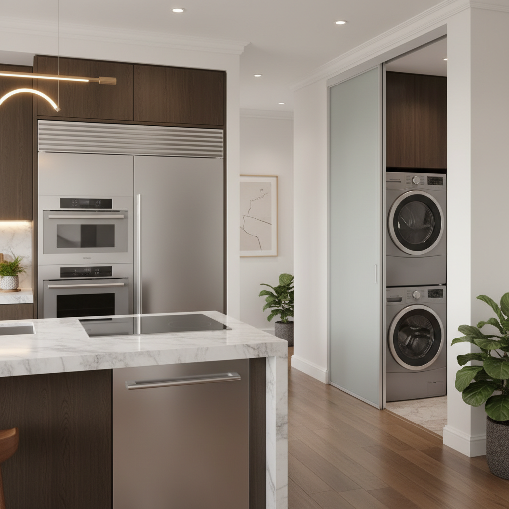 Premium household appliances in a luxury home environment